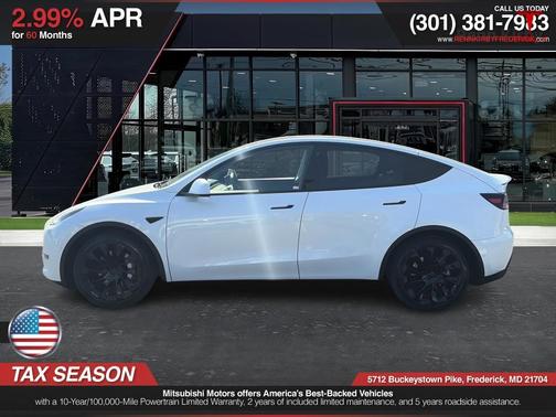 White 2021 Tesla Model Y Long Range