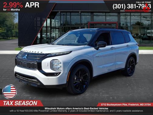 White 2025 Mitsubishi Outlander PHEV