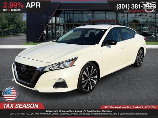 White 2020 Nissan Altima 2.5 SR