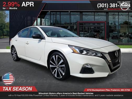 White 2020 Nissan Altima 2.5 SR
