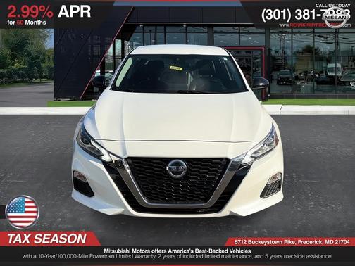 White 2020 Nissan Altima 2.5 SR