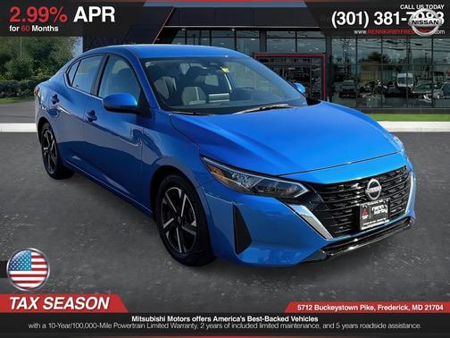 Electric Blue Metallic 2024 Nissan Sentra SV