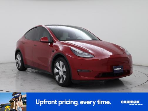 Red 2021 Tesla Model Y Long Range