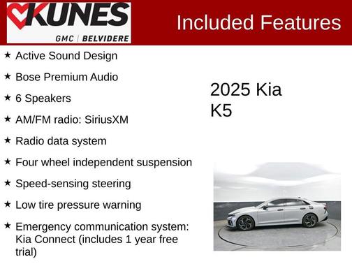 Wolf Gray 2025 Kia K5 GT-Line