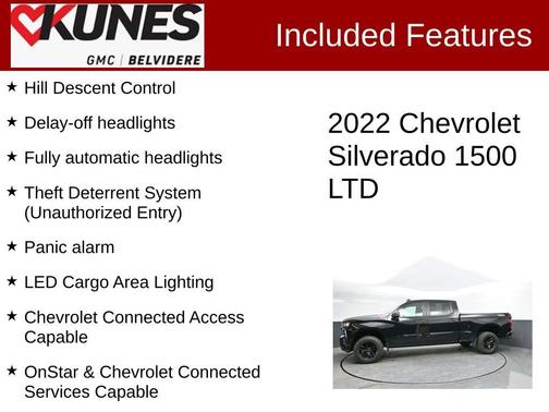 Black 2022 Chevrolet Silverado 1500 Limited Custom Trail Boss