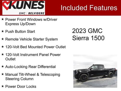 Onyx Black 2023 GMC Sierra 1500 Elevation