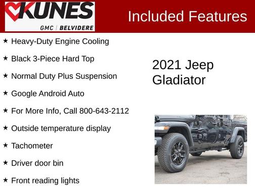 Black Clearcoat 2021 Jeep Gladiator Sport S