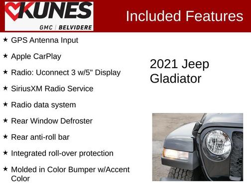 Black Clearcoat 2021 Jeep Gladiator Sport