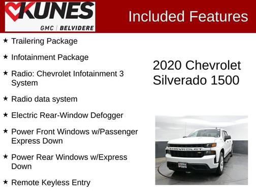 Summit White 2020 Chevrolet Silverado 1500 Custom