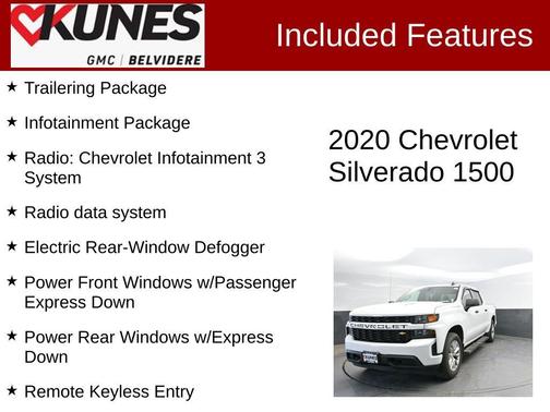 Summit White 2020 Chevrolet Silverado 1500 Custom