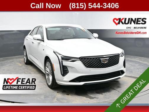 Summit White 2023 Cadillac CT4 Premium Luxury