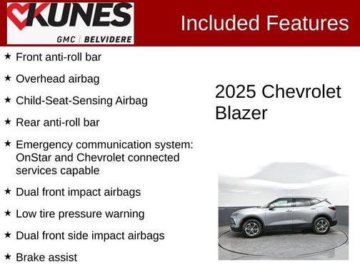 Sterling Gray Metallic 2025 Chevrolet Blazer 2LT