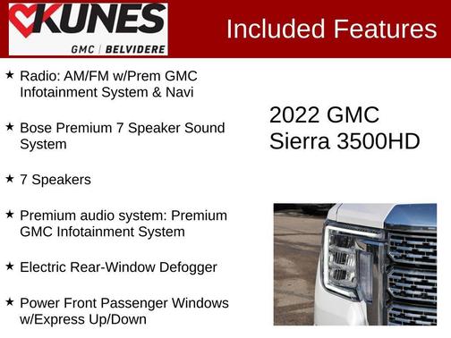 White Frost Tricoat 2022 GMC Sierra 3500 Denali