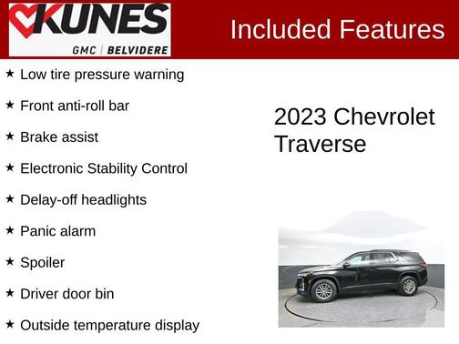 Mosaic Black Metallic 2023 Chevrolet Traverse LT Cloth