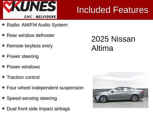 Gun Metallic 2025 Nissan Altima 2.5 SV
