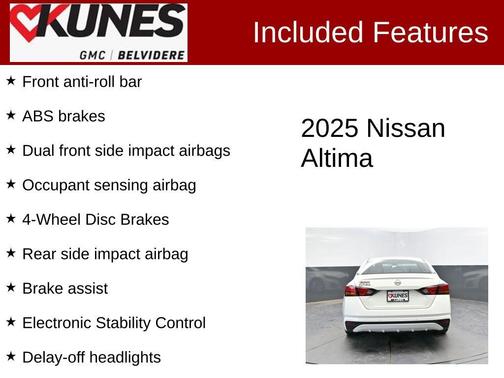 Glacier White 2025 Nissan Altima 2.5 SV