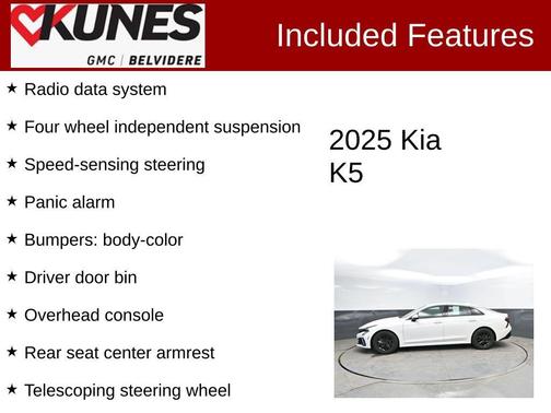 Snow White Pearl 2025 Kia K5 LXS