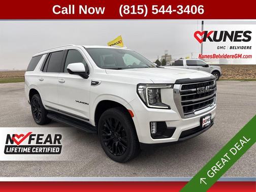 White Frost Tricoat 2023 GMC Yukon SLT