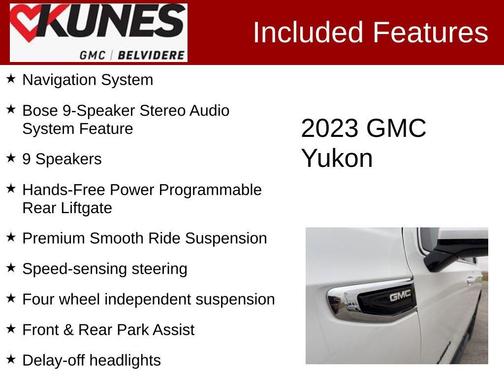 White Frost Tricoat 2023 GMC Yukon SLT