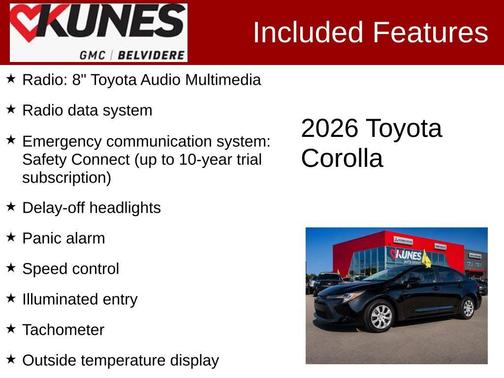 Midnight Black Metallic 2026 Toyota Corolla LE