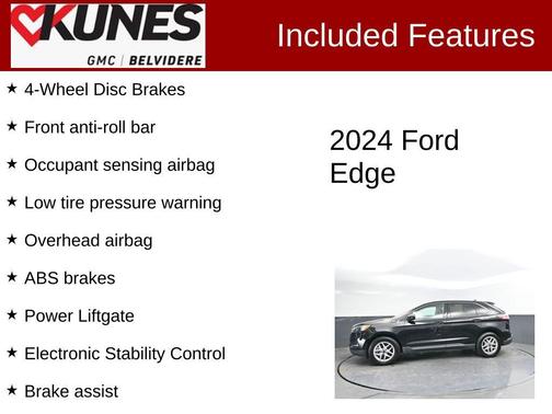 Black Metallic 2024 Ford Edge SEL