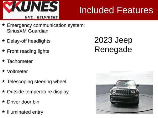 Black Clearcoat 2023 Jeep Renegade Latitude