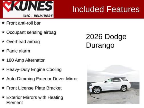 White Knuckle Clearcoat 2026 Dodge Durango GT Plus