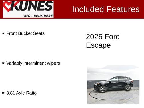 Black Metallic 2025 Ford Escape ST-Line