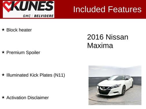 Pearl White 2016 Nissan Maxima 3.5 SL