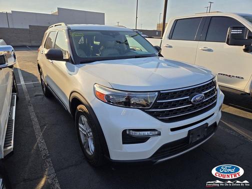Star White Metallic Tri-Coat 2020 Ford Explorer XLT