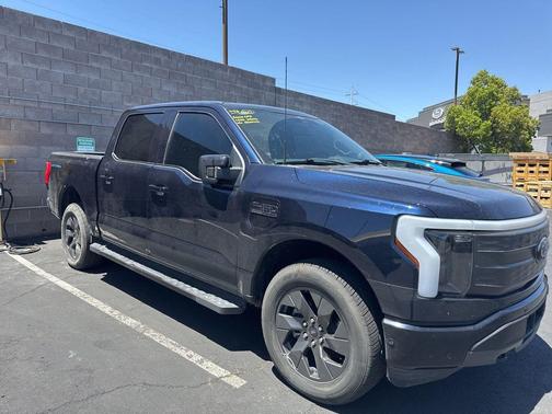 Antimatter Blue Metallic 2023 Ford F-150 Lightning LARIAT