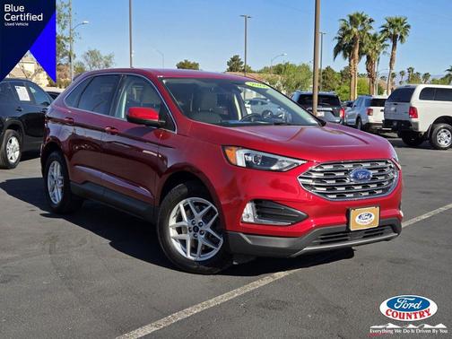 Rapid Red Metallic Tinted Clearcoat 2022 Ford Edge SEL