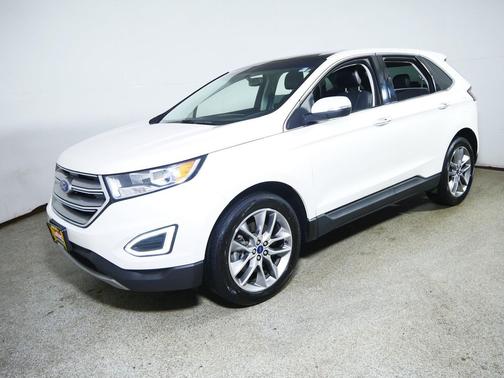 White Platinum Metallic Tri-Coat 2017 Ford Edge Titanium