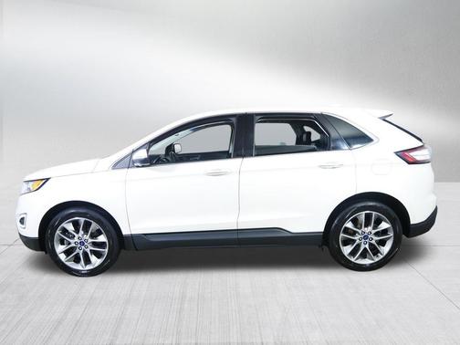 White Platinum Metallic Tri-Coat 2017 Ford Edge Titanium