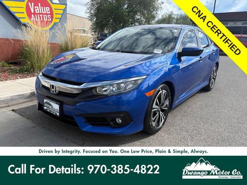 Aegean Blue Metallic 2018 Honda Civic EX-T