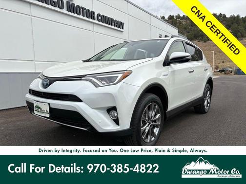 Blizzard Pearl 2018 Toyota RAV4 Hybrid Limited