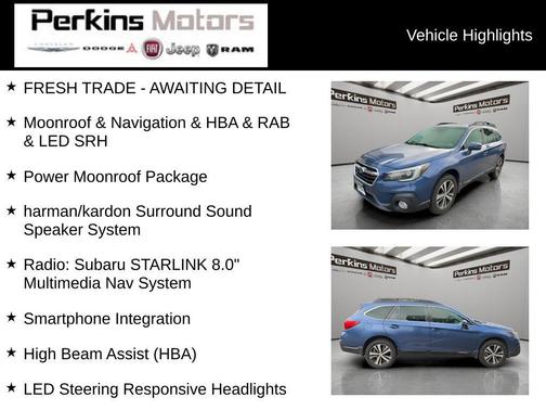 Abyss Blue Pearl 2019 Subaru Outback 3.6R Limited