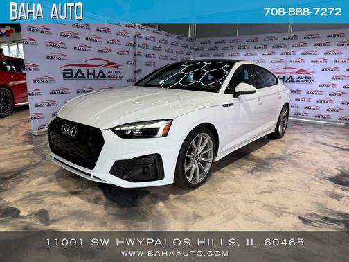Glacier White Metallic 2025 Audi A5 Sportback 45 S Line Premium