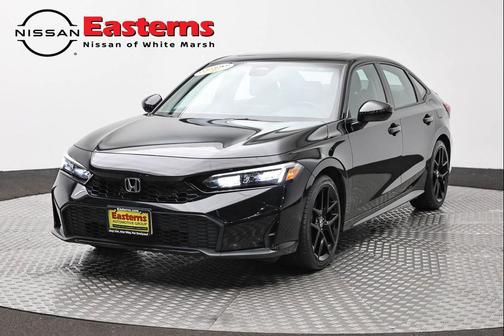 Crystal Black Pearl 2025 Honda Civic Hybrid Sport