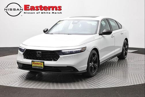 Platinum White Pearl 2024 Honda Accord Hybrid Sport