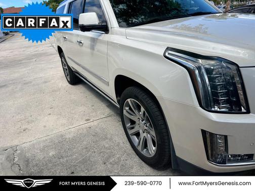 White Diamond Tricoat 2015 Cadillac Escalade ESV Premium