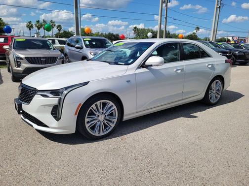 Crystal White Tricoat 2024 Cadillac CT4 Premium Luxury