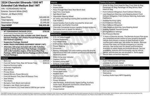 Summit White 2024 Chevrolet Silverado 1500 WT