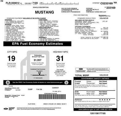 Lava Red 2012 Ford Mustang V6 Premium