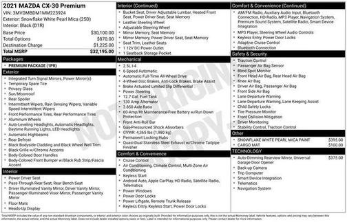 2021 Mazda CX-30 Premium Package