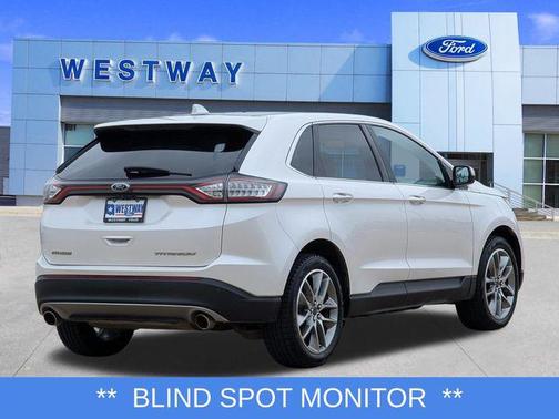 White Platinum Tri-Coat 2018 Ford Edge Titanium