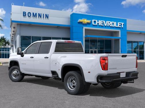 Summit White 2026 Chevrolet Silverado 3500 Crew Cab, Long Bed, WT Dual Rear Wheel, RWD