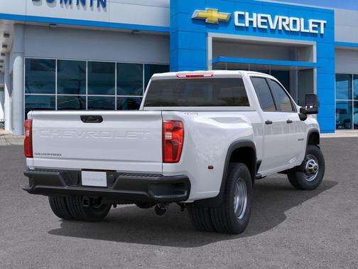 Summit White 2026 Chevrolet Silverado 3500 Crew Cab, Long Bed, WT Dual Rear Wheel, RWD