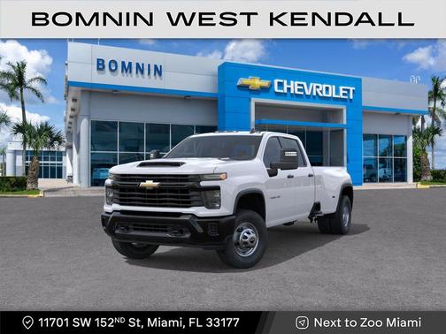 Summit White 2026 Chevrolet Silverado 3500 Crew Cab, Long Bed, WT Dual Rear Wheel, RWD