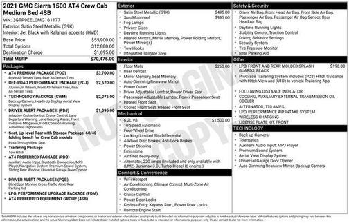 2021 GMC Sierra 1500 AT4